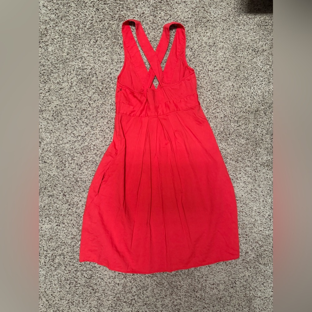 Theory Red Backless Dress
